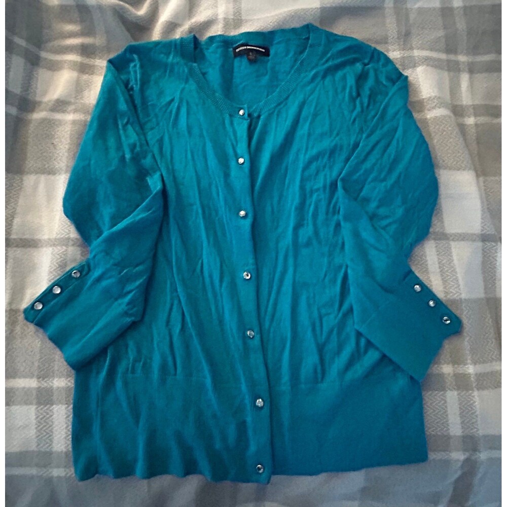 Blue Large Express Cardigan Sweater